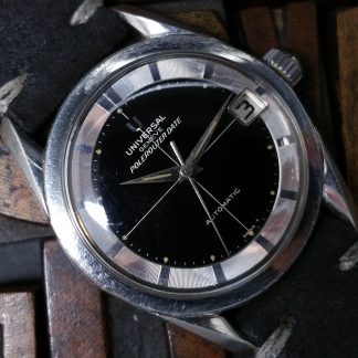 1963 Universal Genève Polerouter Date 204612/2 Glossy Black Dial
