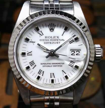 2003 Rolex Datejust Lady 69174 White Roman Dial