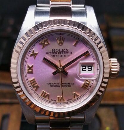 2007 Rolex Datejust Lady Steel & Rose Gold 179171 Tropical Pink Dial with Papers