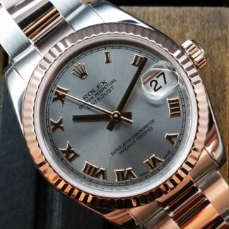 2010 Rolex Datejust Steel & Rose Gold 178271 Mide Size with Box & Papers