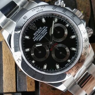 2011 Rolex Cosmograph Daytona 116520 Black Dial with Box & Papers